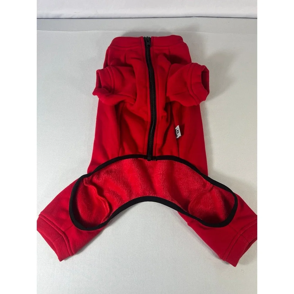 Lovelonglong Ribbed Dog Pajamas Cotton Knitted Dog Jumpsuits 4 Legged Warm Medi